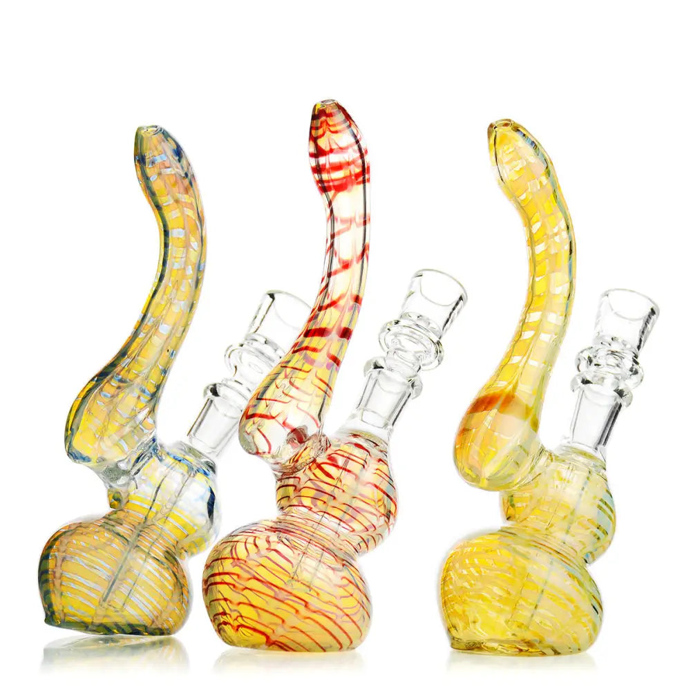 7" Fancy Zig Zag Bubbler with 14mm Male Bowl - Grams - Image 2