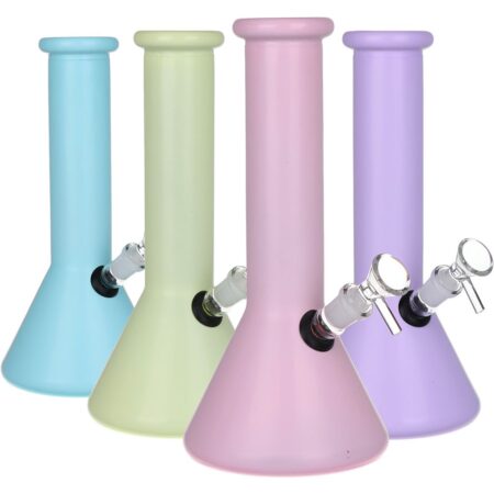 SeshGear Pastel Beaker Glass Water Pipe – 9.75″ / 14mm F / Colors Vary