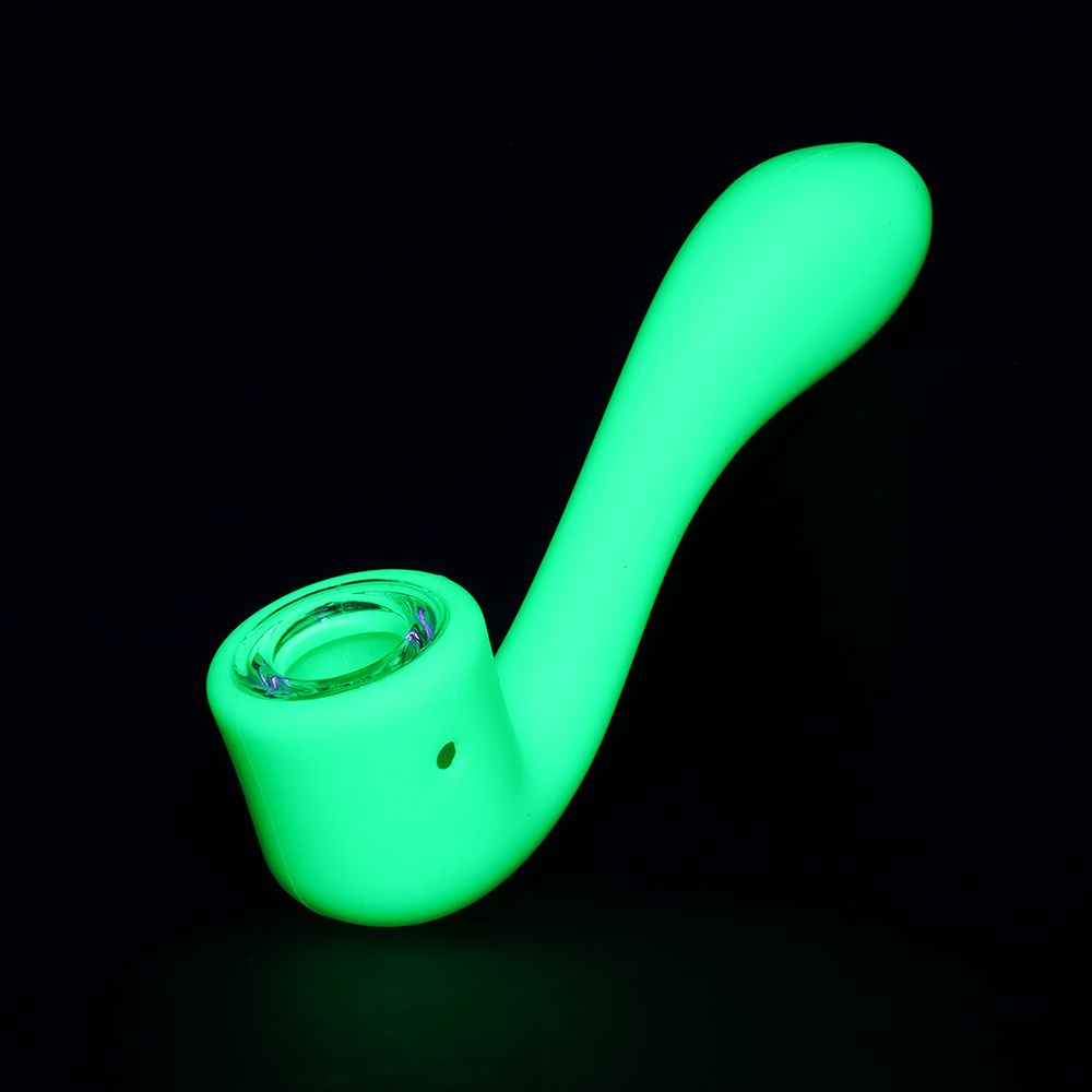 10CT BUNDLE - Silicone Mini Sherlock Hand Pipe - 4.5" / Assorted Colors - Image 2