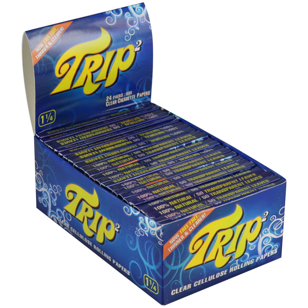 Trip2 Clear Rolling Papers – 1 1/4″ – 24PK