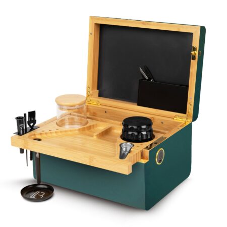 Discovery 2.0 Bamboo Stash Box with Fingerprint Lock | BlueBus Fine Tools