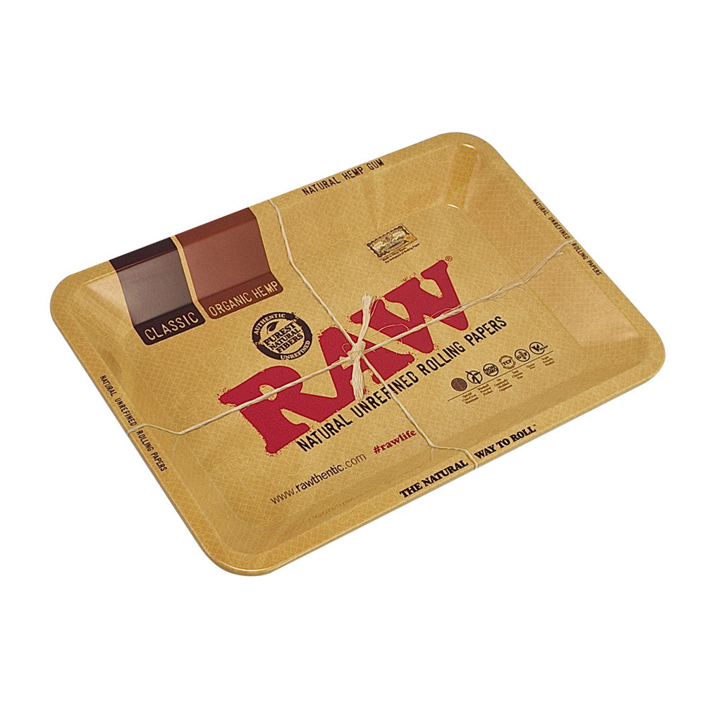 Raw Aluminum High Sided Rolling Tray – Mini 7″ x 5″