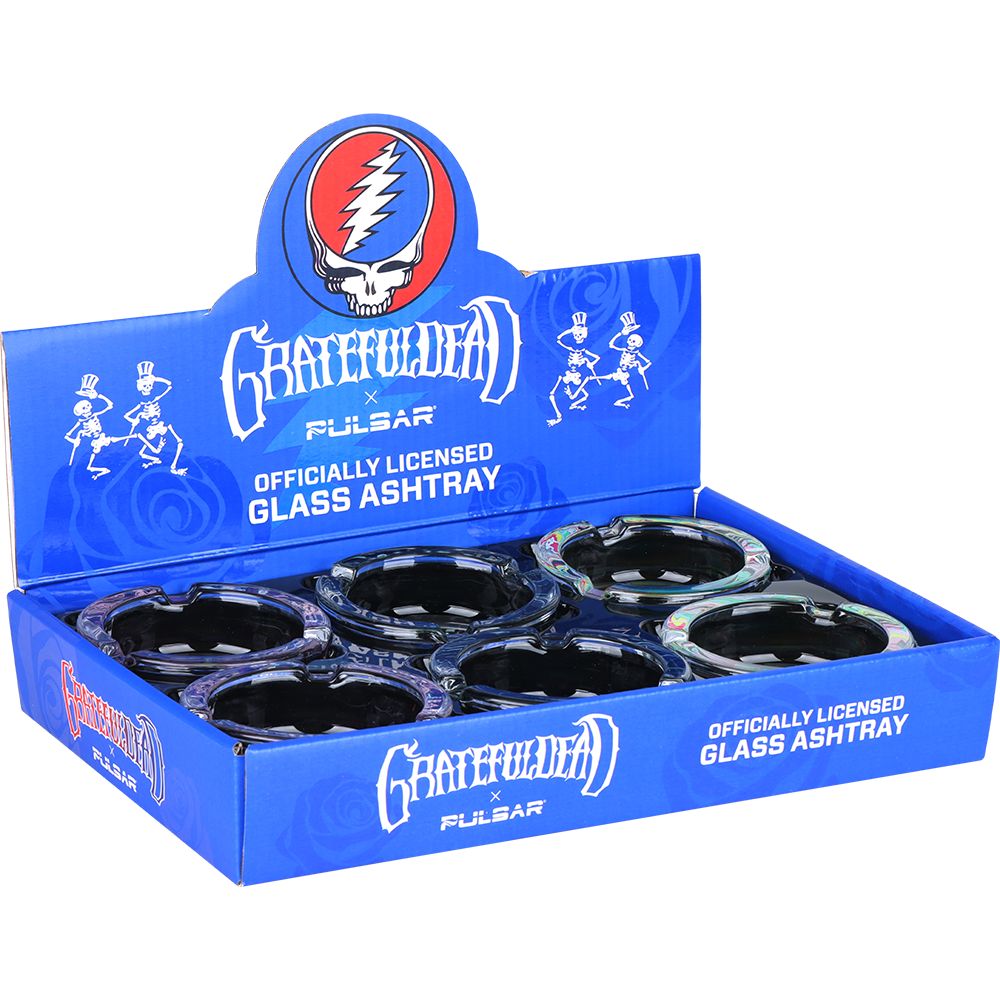 Grateful Dead x Pulsar V2 Licensed Glass Ashtray – 3.5″ / 6ct