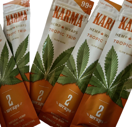 Karma Hemp Organic Natural 2 Wraps Per Pack Tropic Trip Flavor (5 Count)