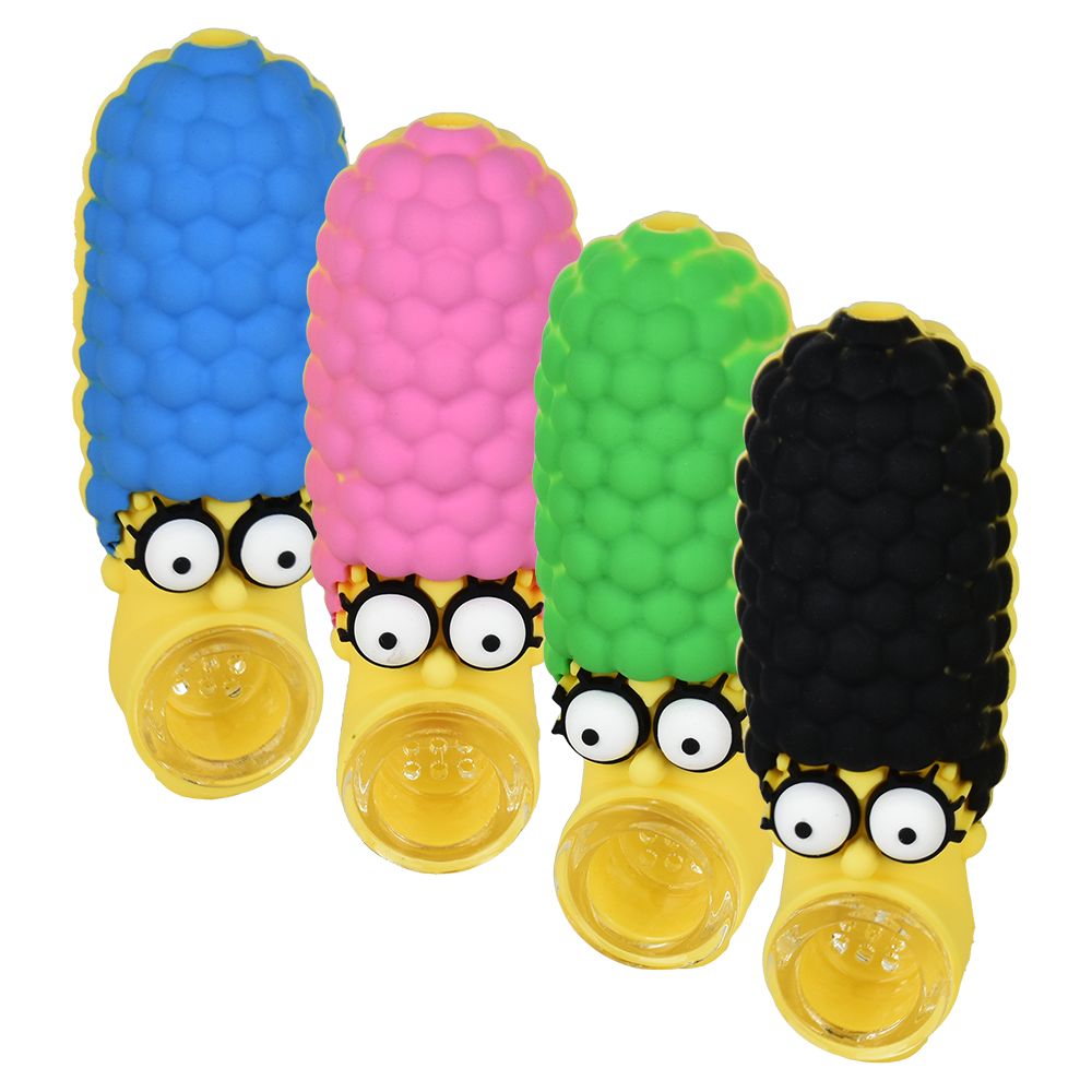Marge Simpson Hair Lady Silicone Hand Pipe – 3.5″