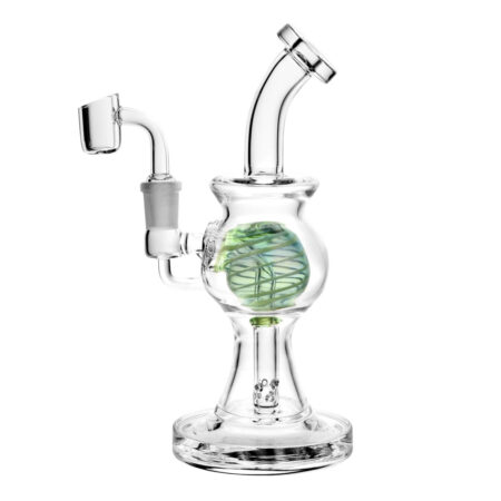 Worked Ball Oil Rig – 8.25″ / 14mm F / Colors Vary