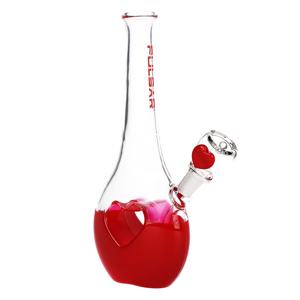 Pulsar Valentines Heart Vase Glass Water Pipe – 8.25″ / 14mm F