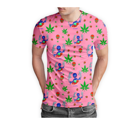 Alien Landing Pink Polyester Tee - 5 Pack