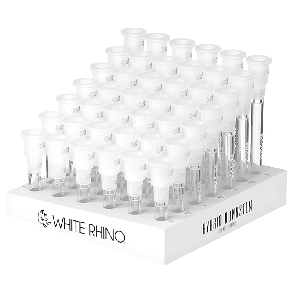 White Rhino Hybrid Downstem – Assorted Sizes 42PC DISP –