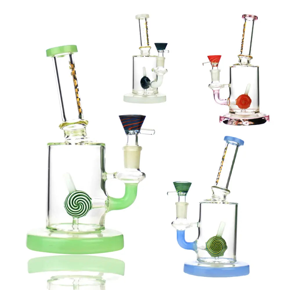 Candy Shower Water Pipe with 14mm Male Bowl – smoke