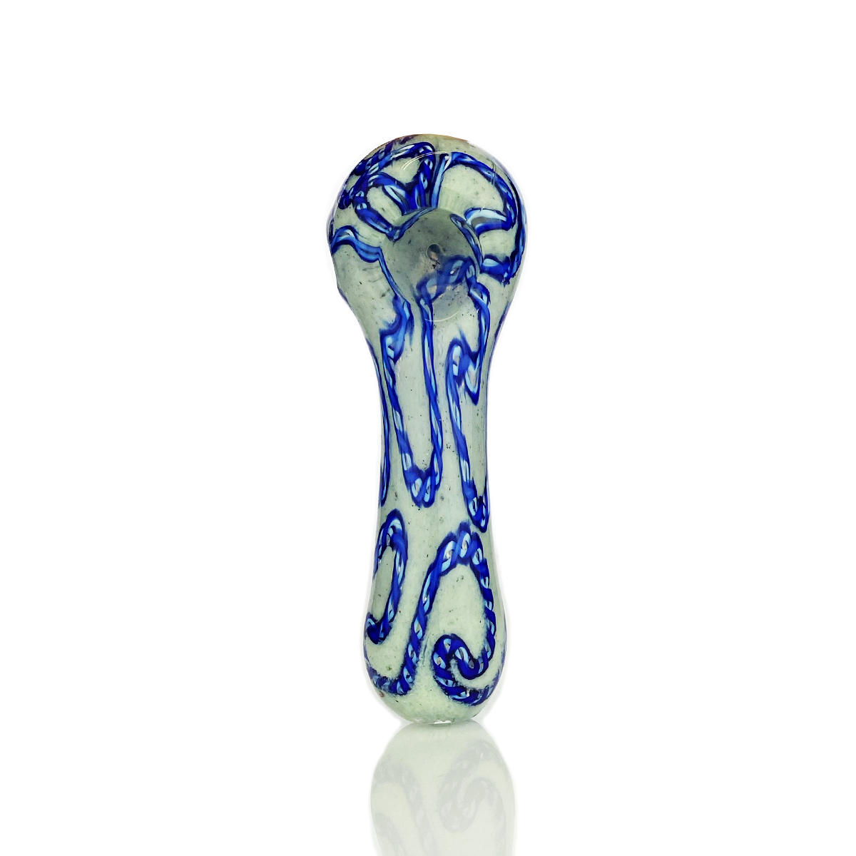 Artisan 4.5" Spoon Pipe with Twisted Frit Glass - Image 6