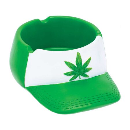 Green Leaf Snapback Hat Ashtray