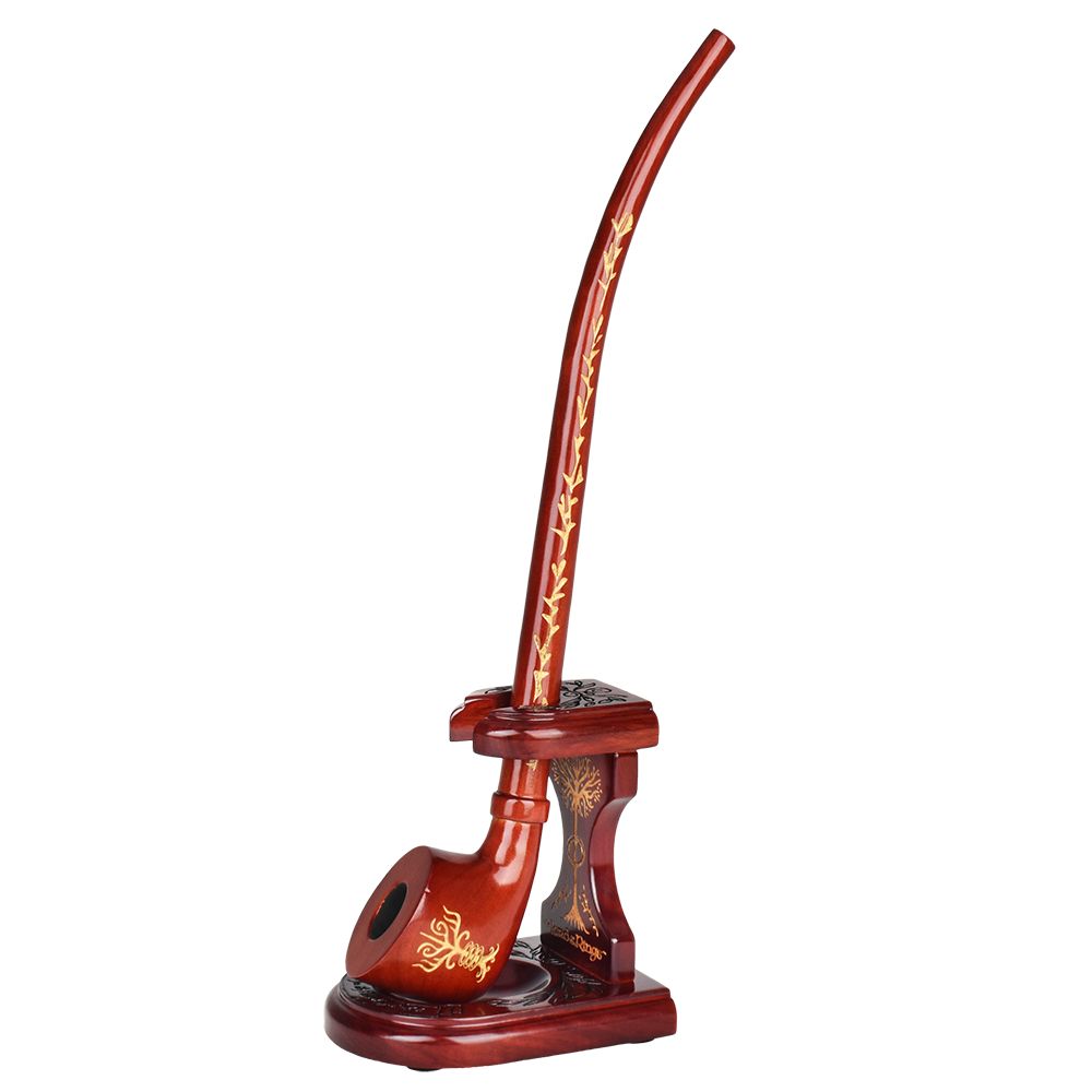 Pulsar Shire Pipes x LoTR RIVENDELL Pipe & MIDDLE-EARTH Pipe Stand Bundle – 12.75″