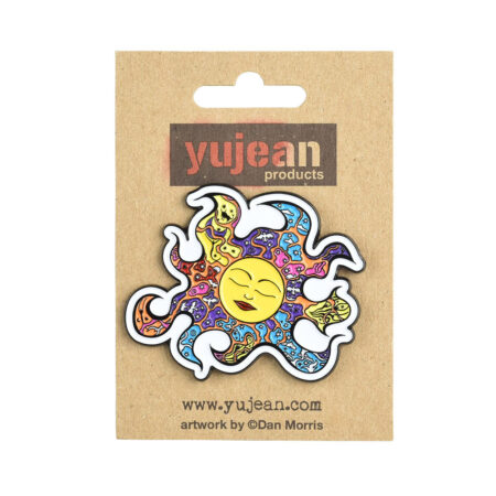 Dan Morris Sleeping Sun Enamel Pin - 2"x1.9"