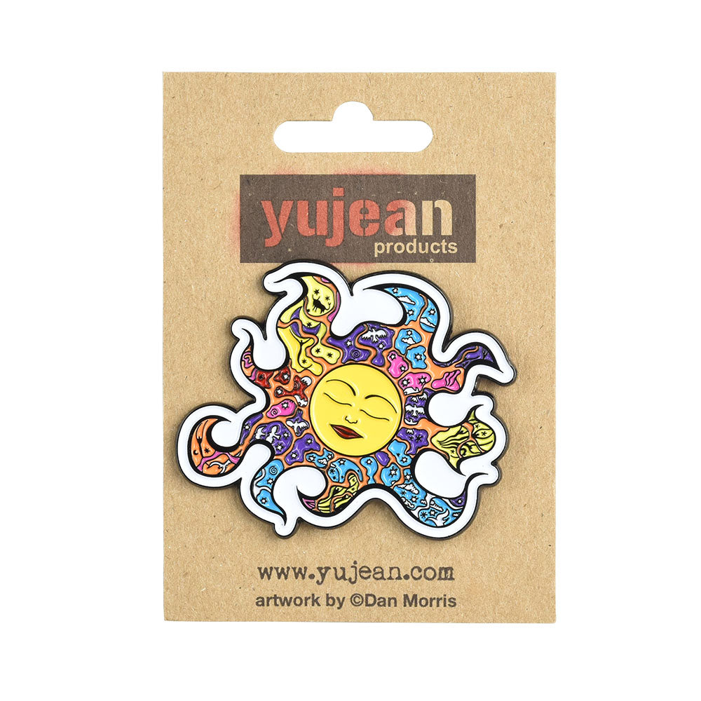 Dan Morris Sleeping Sun Enamel Pin – 2″x1.9″