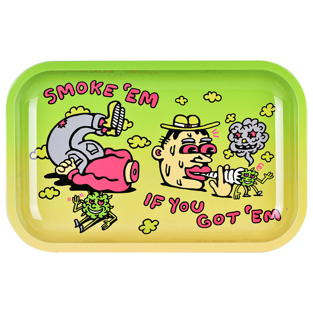 Pulsar Metal Rolling Tray – 11″ x 7″ / Smoke Em