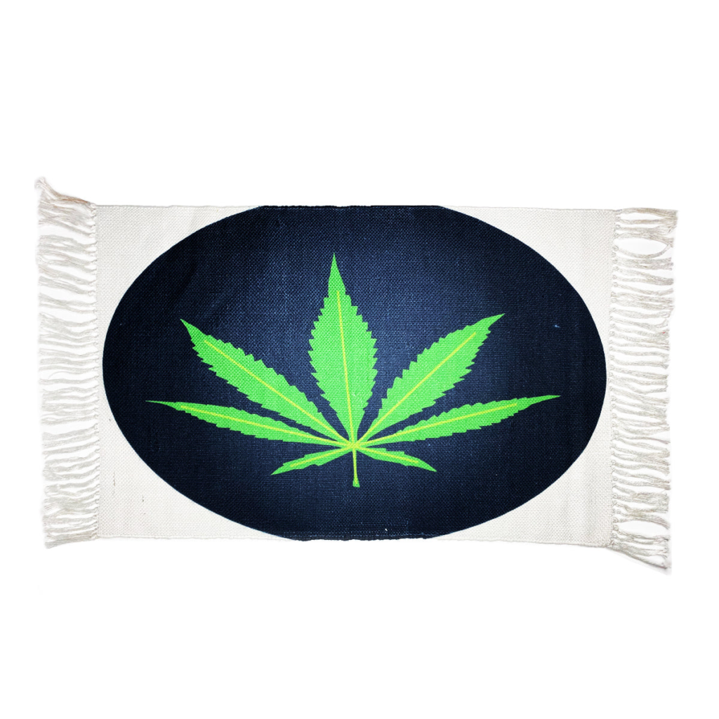 Botanical Print Handloom Welcome Mat – 2×3 ft