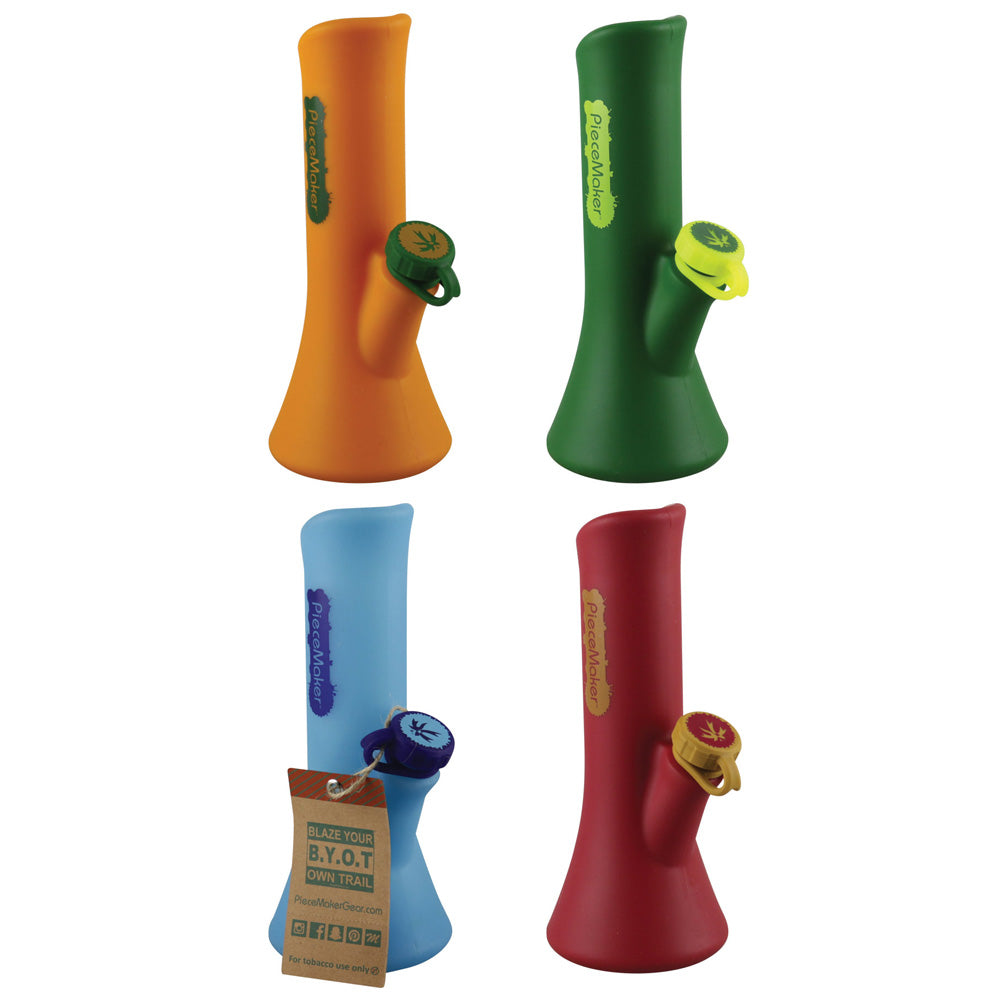 Piecemaker KaliGo Silicone Waterpipe – 8.5″ / Colors Vary