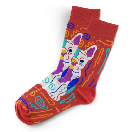 Colorful Funky Frenchy Novelty Socks Premium Cotton Fun Design