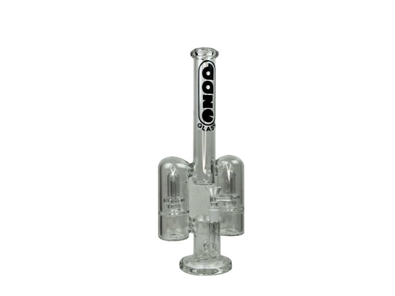Daze Glass – 14″ Rocket Ship Dual Showerhead Perc Glass Water Pipe