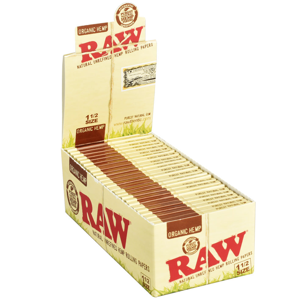 RAW Organic Hemp Rolling Papers – 25 pcs, 1 1/2″