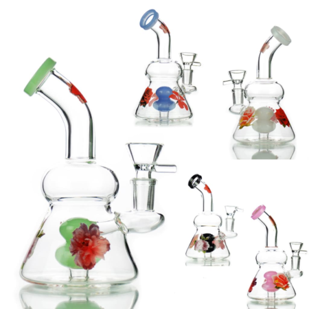 7 Flower Water Pipe with 14mm Male Bowl for Smooth Smoking Experience - Bowl