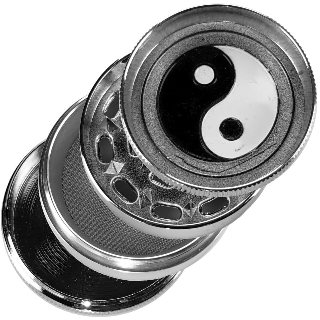 4-part Metal Grinder with Iconic Symbols Including Flaming Dice - Image 2