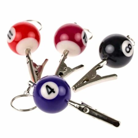 Pool Ball Style Key Chain Assorted Colors