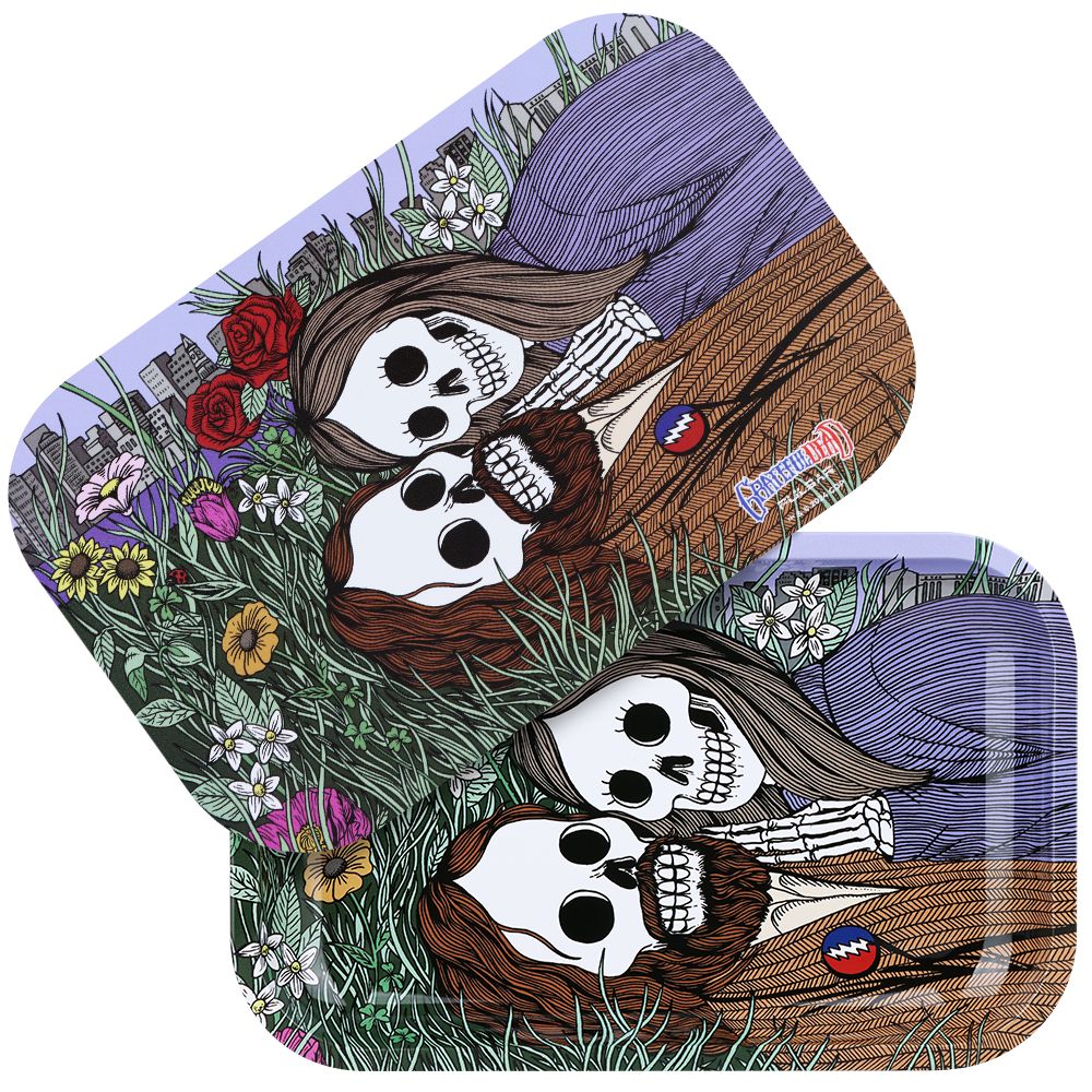 Grateful Dead x Pulsar Rolling Tray & Lid Kit – Flower Couple / 11″ x 7″