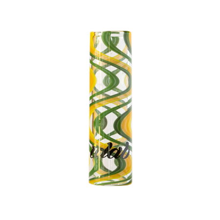 Stündenglass Glass Hookah Hose Tip (Green + Yellow)