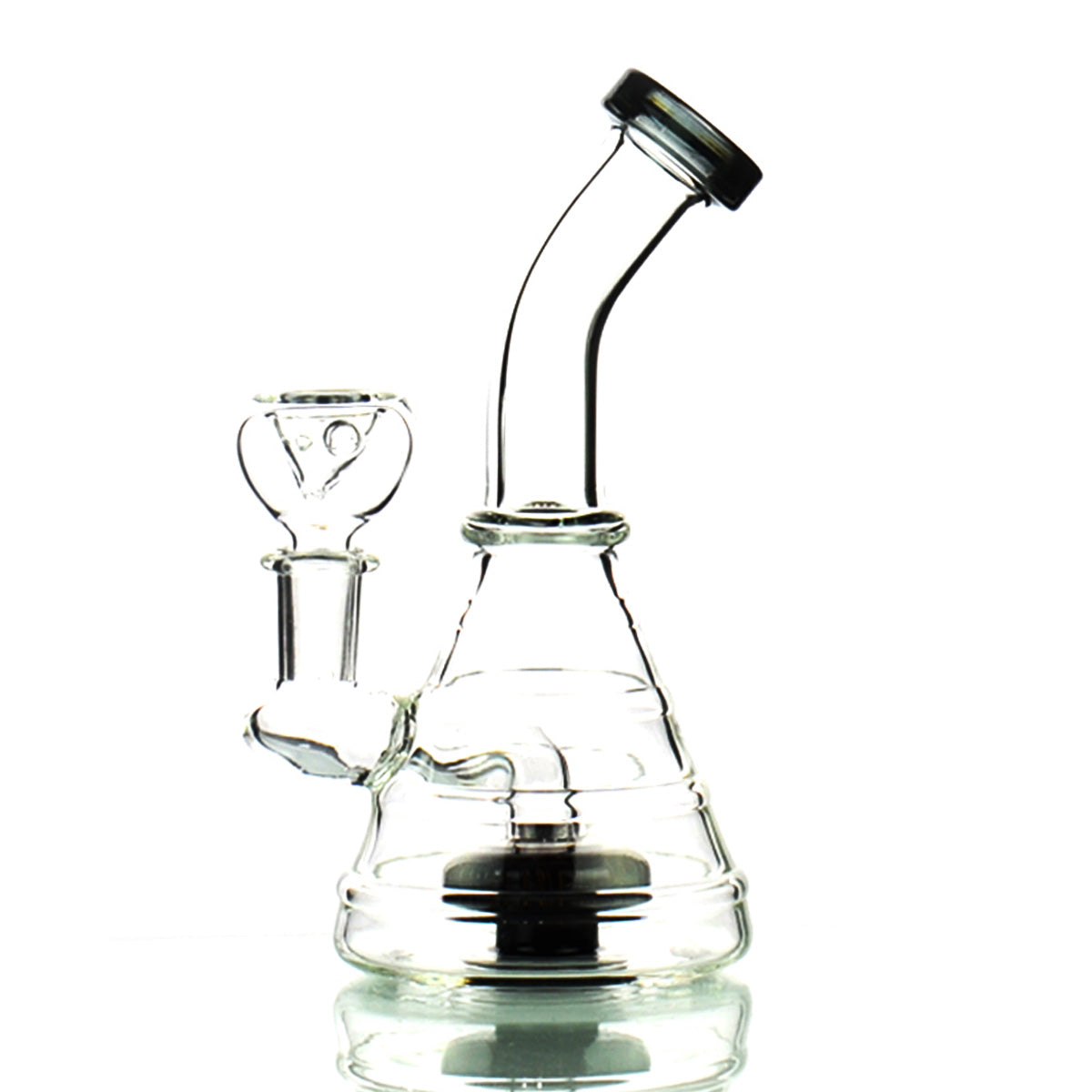6-Inch Conical Ring Body Bong with Round Perc - Image 2