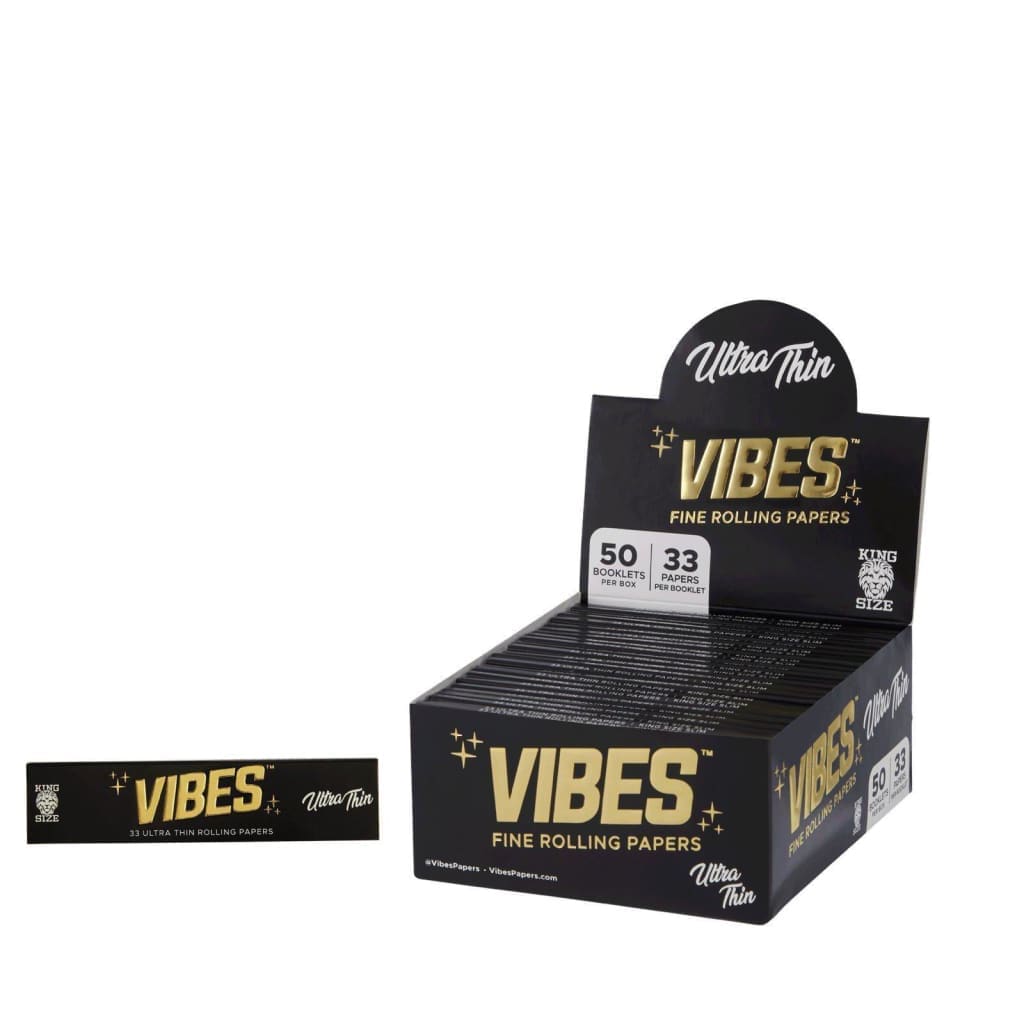 Vibes Ultra Thin King Size Rolling Papers 33 Pack