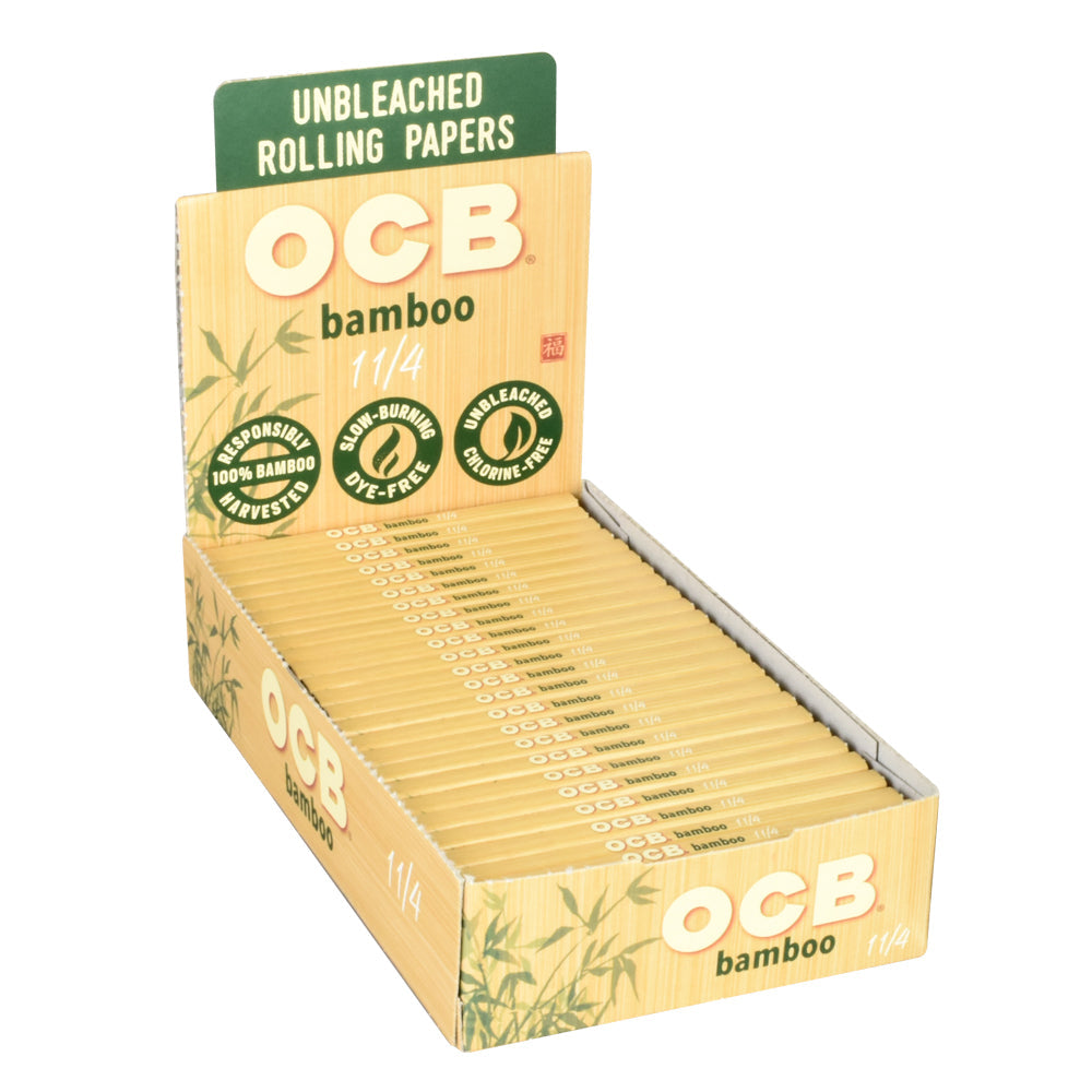 OCB Bamboo Rolling Papers – 50pk / 1 1/4″ 24PC DISP –