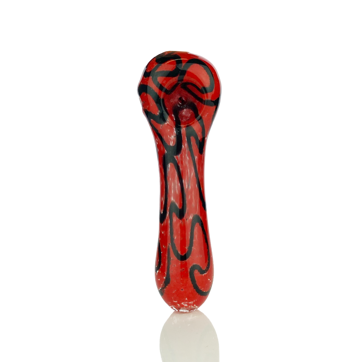 Artisan 4.5" Spoon Pipe with Twisted Frit Glass - Image 9