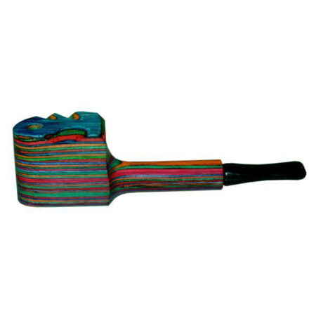 Exotic Wood Tobacco Pipe w/ Lid & Stem