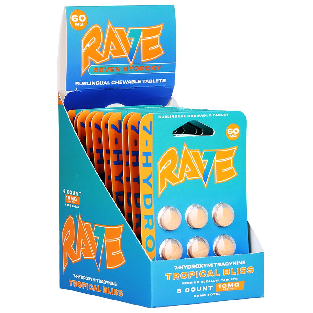 Rave 7-Hydroxymitragynine Tablets – 60mg / 6pc / Tropical Bliss