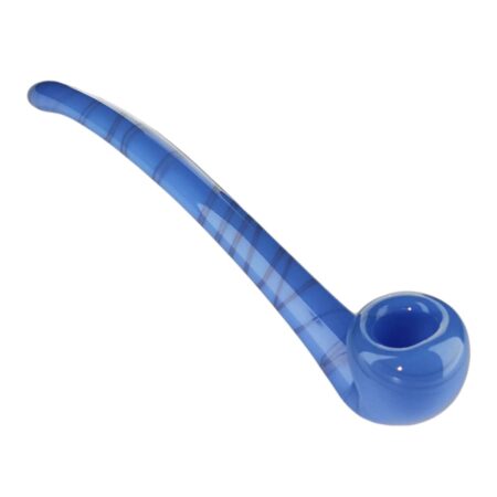 Powder Blue Slime Sherlock Pipe 12 Inch Durable Glass