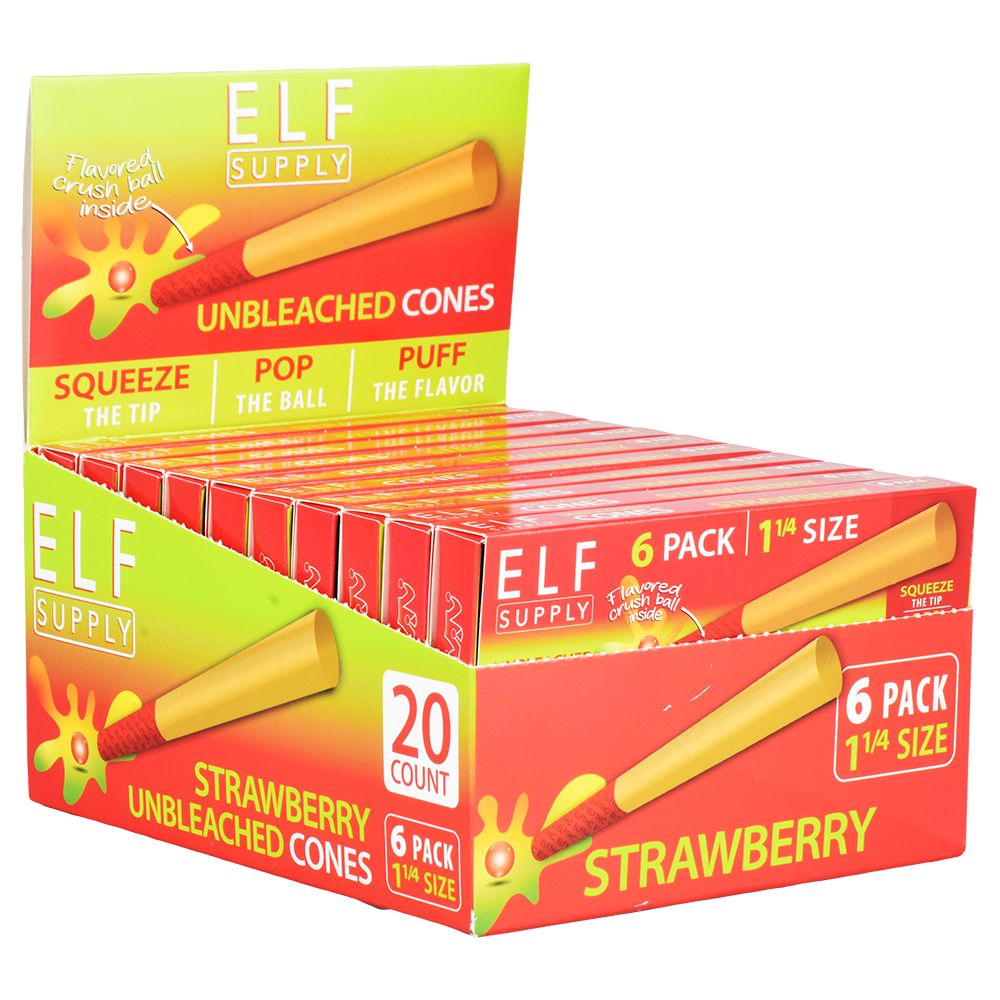 ELF Supply Unbleached Flavor Pop Pre-Rolled Cones | 1 1/4 | 6pc | 20pk