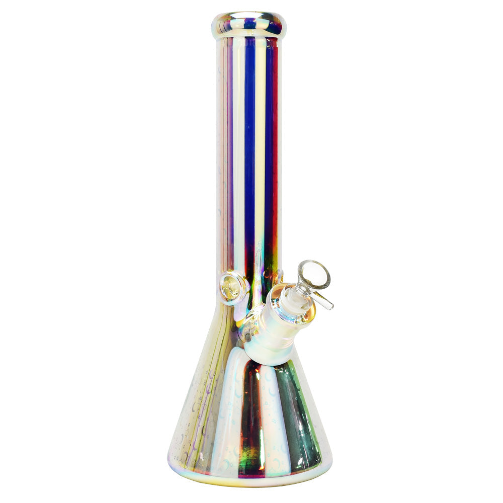 Space Party Beaker Water Pipe w/ LED Light – 14″ / 14mm F