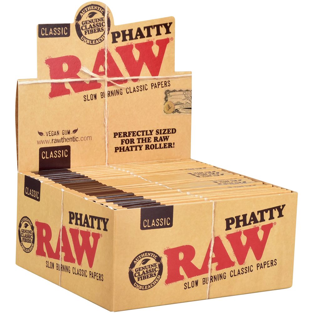 RAW Classic Rolling Papers – Phatty / 32pc 24pk