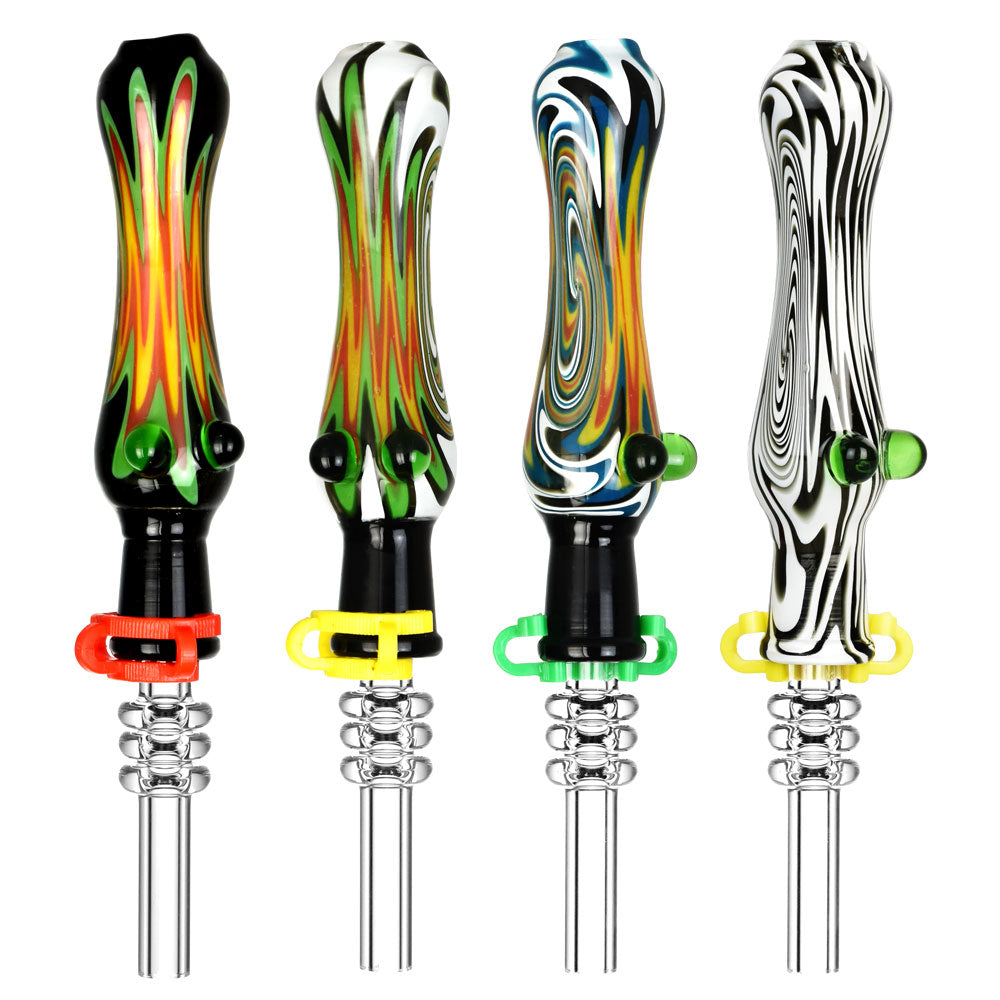 Fully Worked Wig Wag Dab Straw – 5.5″ / Colors Vary