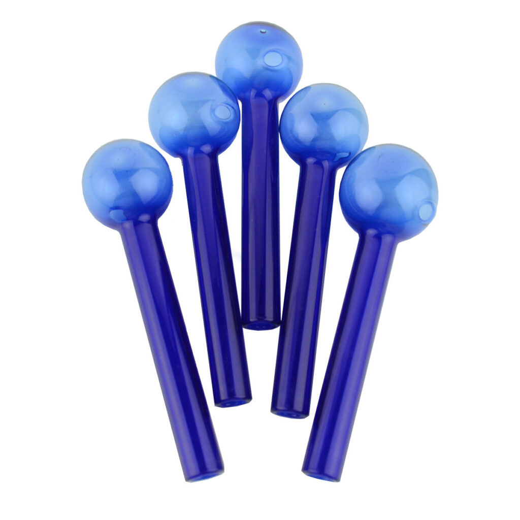 Premium Blue Glass Oil Tubes – 90 Count Jar