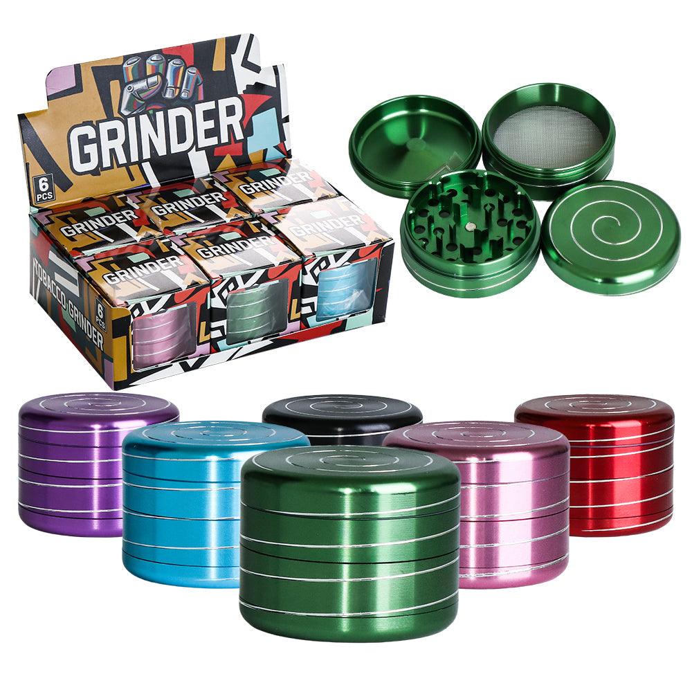 Premium Aluminum Spinner Grinder – 6 Pack