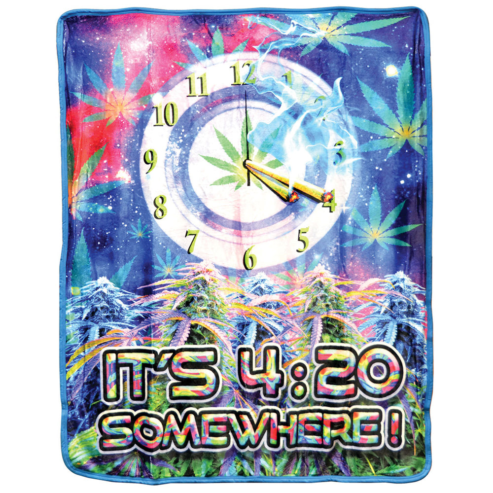 It’s 4:20 Somewhere Fleece Blanket – Medium Weight / 50″x60″