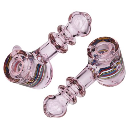 Slime Marble Striped Hammer Glass Hand Pipe – 4.75″