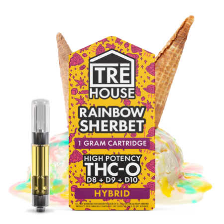 Cartridges - Rainbow Sherbet - Delta Blend - THC-O - (50 x 5 Pack) - 250pc MC