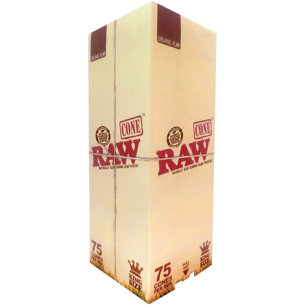 RAW Organic Hemp Pre-Rolled Cones | 75pc Box
