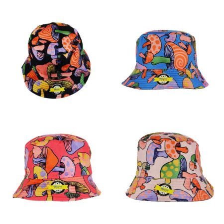 Reversible Wear Bucket Hats with Eye-catching Mushroom Designs