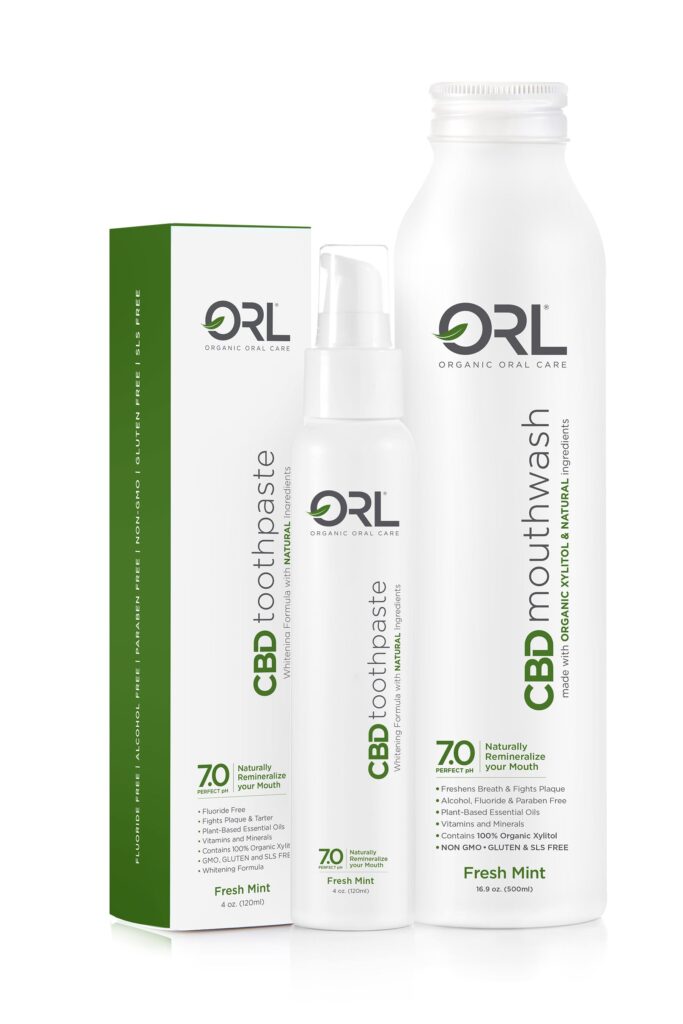 CBD Mouthwash + CBD Toothpaste Bundle  – Made with Organic Xylitol & Natural Ingredients