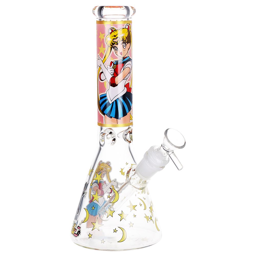 Sailor Moon Beaker Glass Water Pipe – 10″ / 14mm F